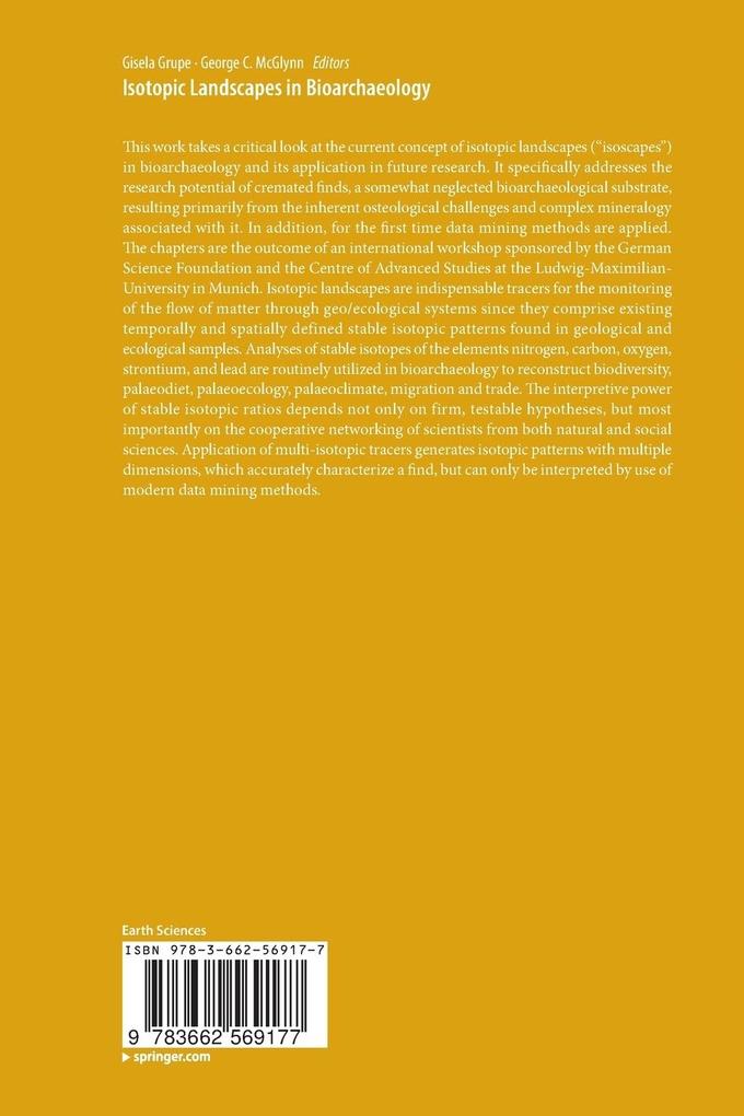 Weitere Ansicht: Isotopic Landscapes in Bioarchaeology