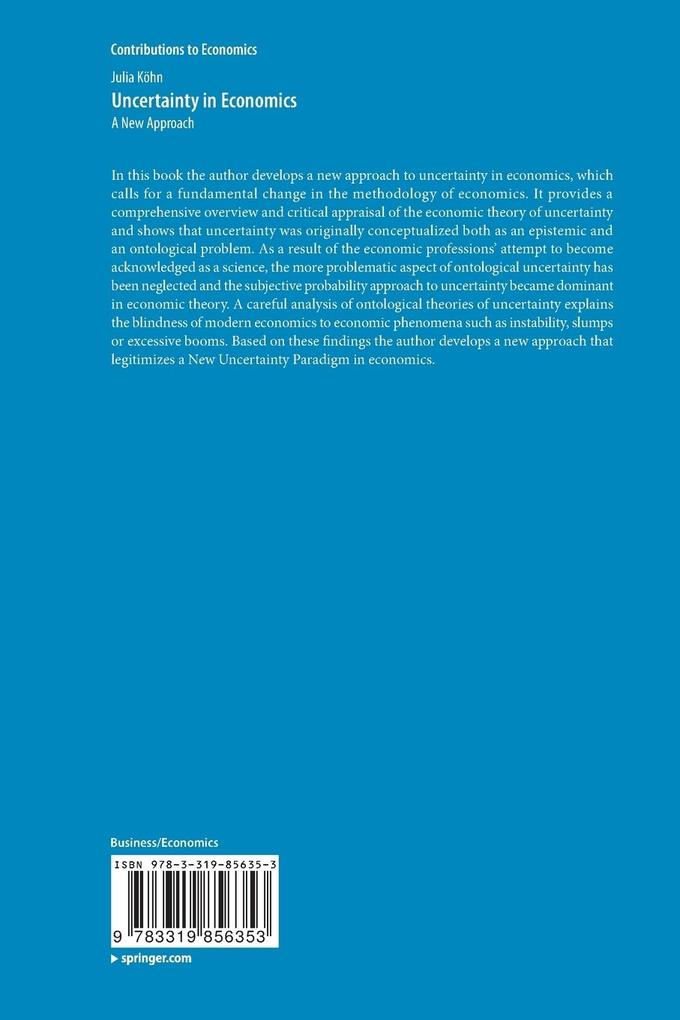 Weitere Ansicht: Uncertainty in Economics | Julia Köhn