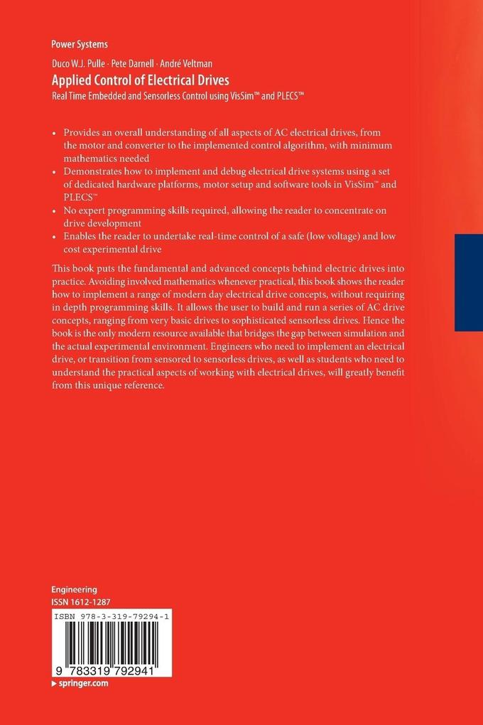 Weitere Ansicht: Applied Control of Electrical Drives | Duco W. J. Pulle, Pete Darnell, André Veltman