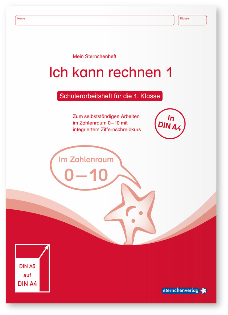 Weitere Ansicht: Ich kann rechnen 1 und 2 - Ausgabe in A4 - Schülerarbeitshefte für die 1. Klasse | Katrin Langhans, sternchenverlag GmbH