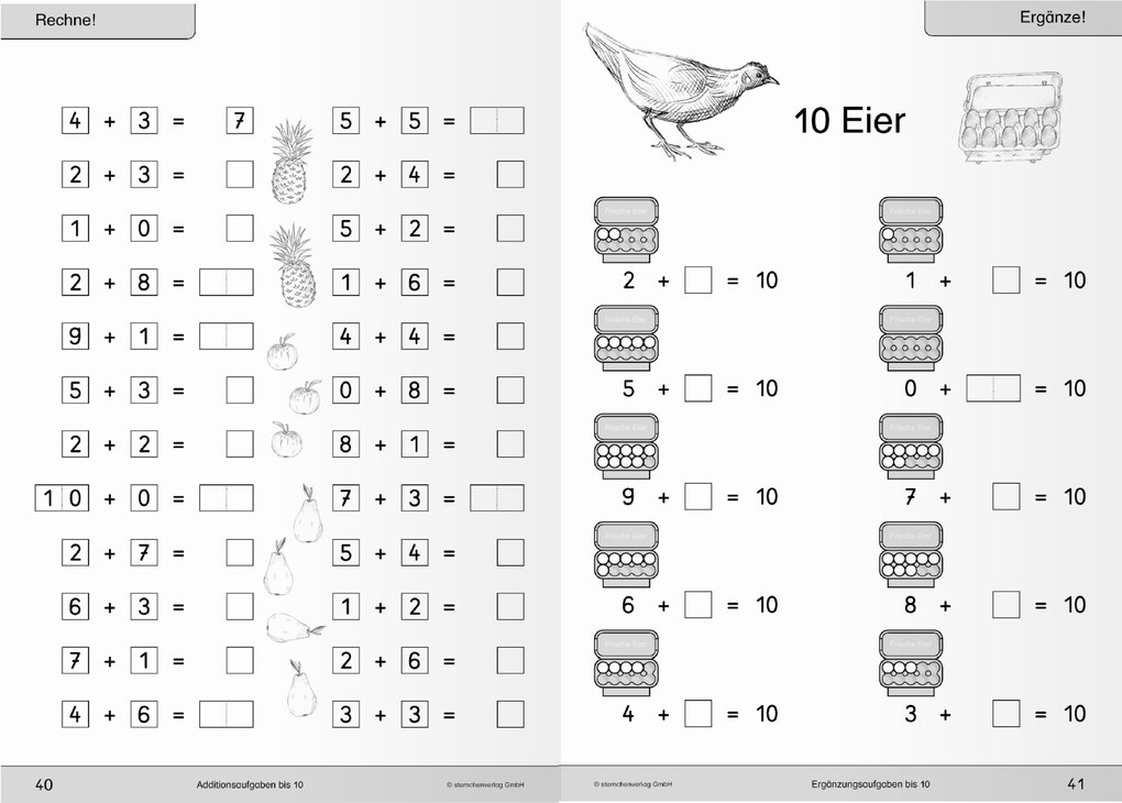 Weitere Ansicht: Ich kann rechnen 1 und 2 - Ausgabe in A4 - Schülerarbeitshefte für die 1. Klasse | Katrin Langhans, sternchenverlag GmbH