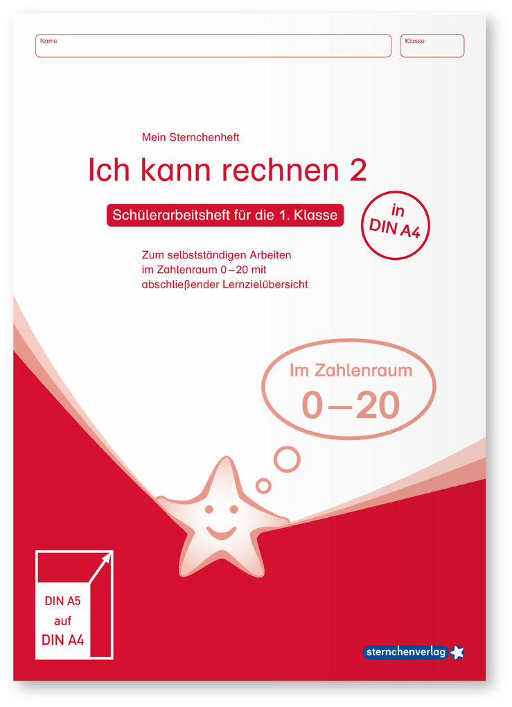 Weitere Ansicht: Ich kann rechnen 1 und 2 - Ausgabe in A4 - Schülerarbeitshefte für die 1. Klasse | Katrin Langhans, sternchenverlag GmbH