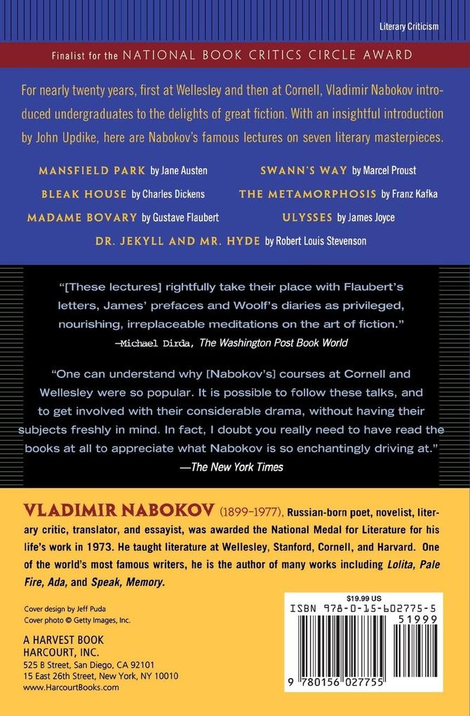 Weitere Ansicht: Lectures on Literature | Vladimir Nabokov