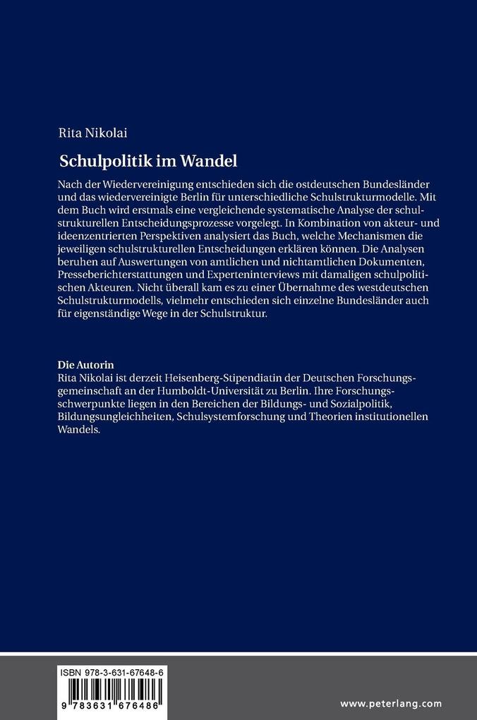 Weitere Ansicht: Schulpolitik im Wandel | Rita Nikolai