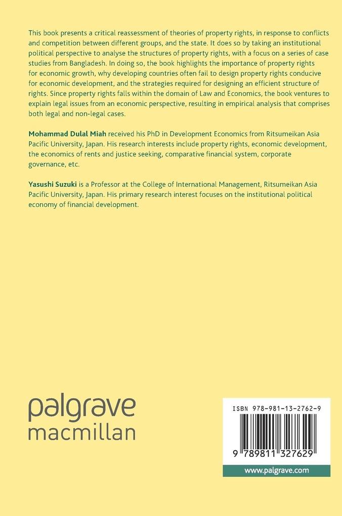 Weitere Ansicht: Power, Property Rights, and Economic Development | Mohammad Dulal Miah, Yasushi Suzuki