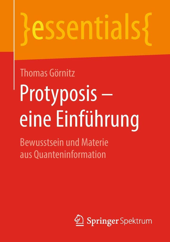Produktbild: Protyposis - eine Einführung | Thomas Görnitz