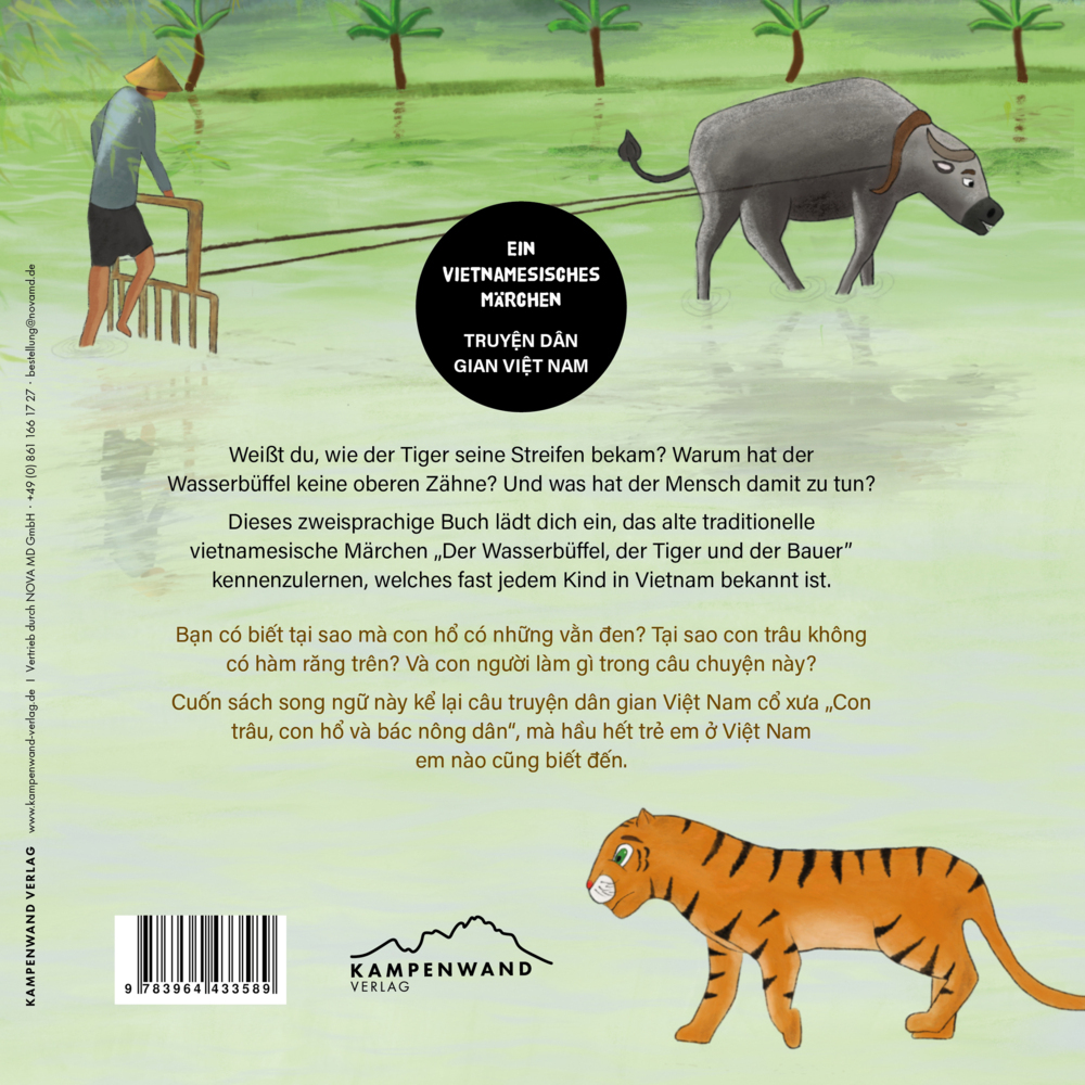 Weitere Ansicht: Wie der Tiger seine Streifen bekam/Tai sao con ho có nhung van den - Zweisprachiges Kinderbuch Deutsch Vietnamesisch: Und der Wasserbüffel ... và con trâu ... | Thuy Le-Scherello