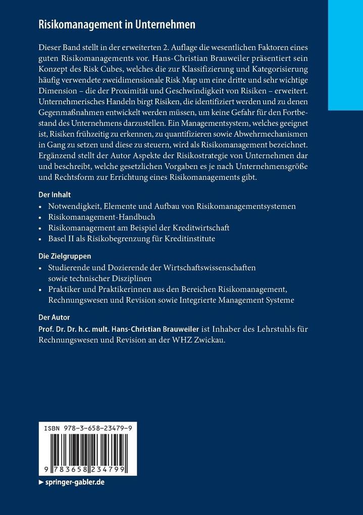 Weitere Ansicht: Risikomanagement in Unternehmen | Hans-Christian Brauweiler