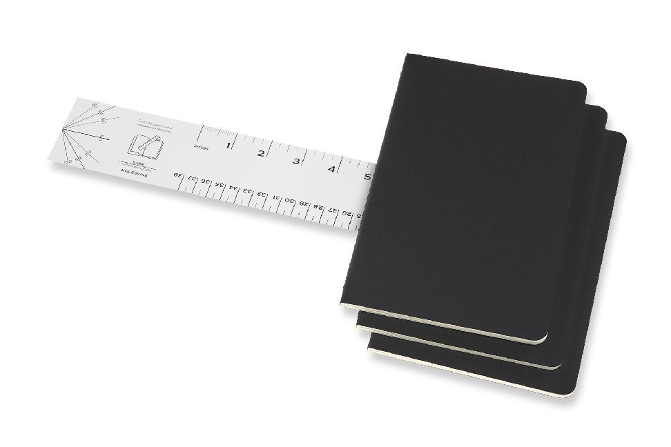 Weitere Ansicht: Moleskine Cahier Large/A5, 3er Set, Punktraster, Kartoneinband, Schwarz