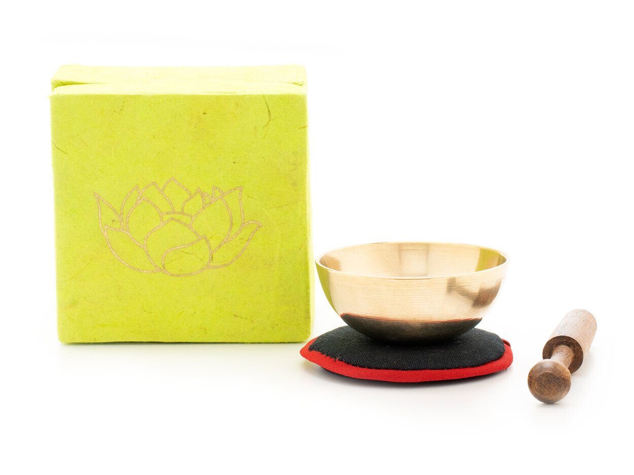 Produktbild: Klangschalen-Set in Box mini grün mit Lotus
