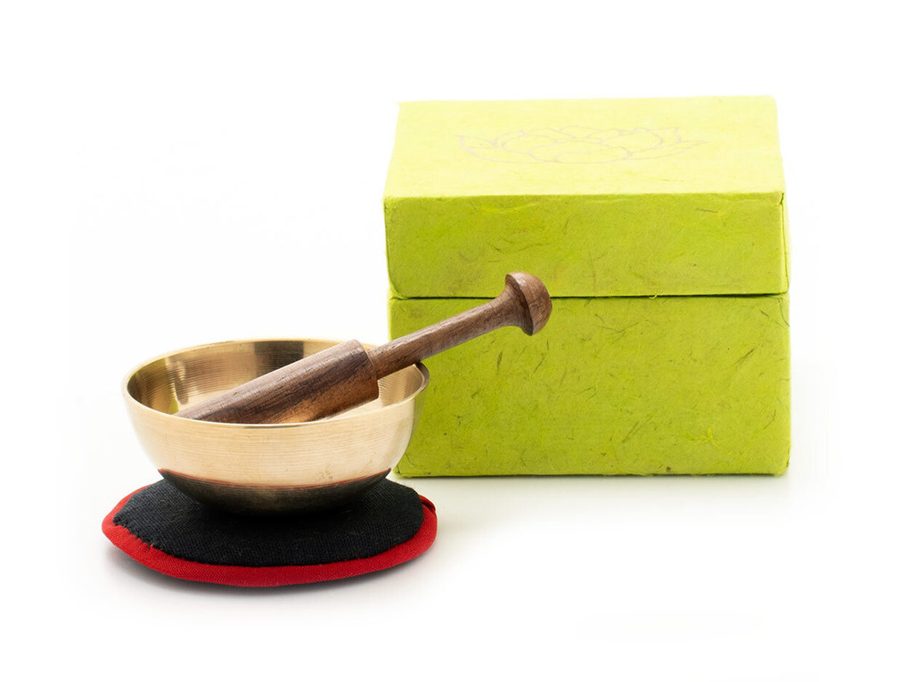 Weitere Ansicht: Klangschalen-Set in Box mini grün mit Lotus