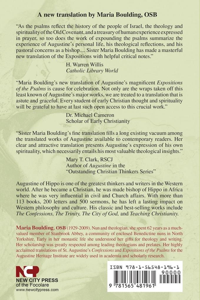 Weitere Ansicht: Expositions of the Psalms Vol. 5, PS 99-120 | St Augustine
