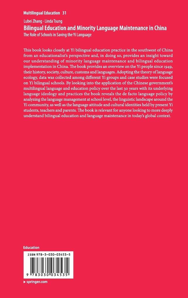 Weitere Ansicht: Bilingual Education and Minority Language Maintenance in China | Lubei Zhang, Linda Tsung
