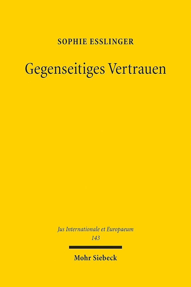 Produktbild: Gegenseitiges Vertrauen | Sophie Eßlinger