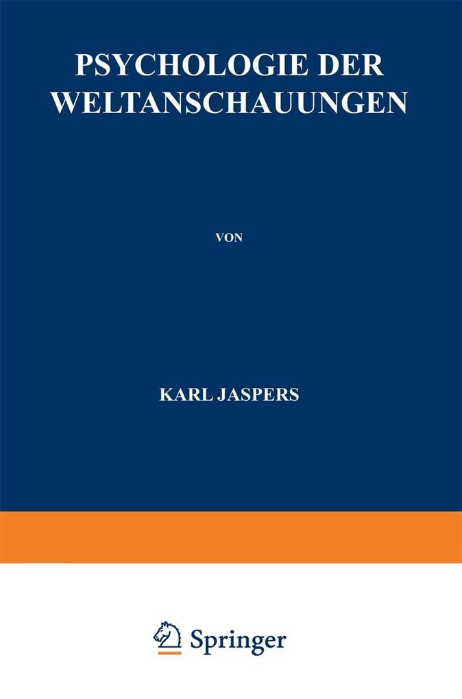 Produktbild: Psychologie der Weltanschauungen | Karl Jaspers