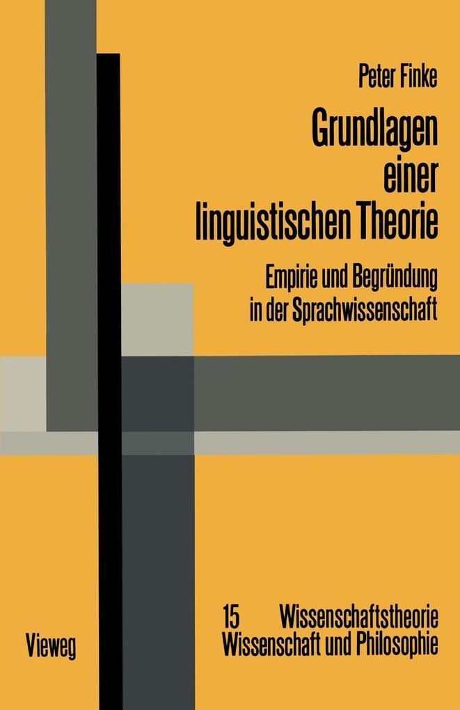 Produktbild: Grundlagen einer linguistischen Theorie | Peter Finke