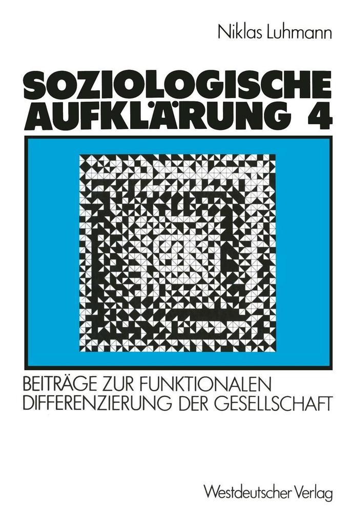Produktbild: Soziologische Aufklärung 4 | Niklas Luhmann