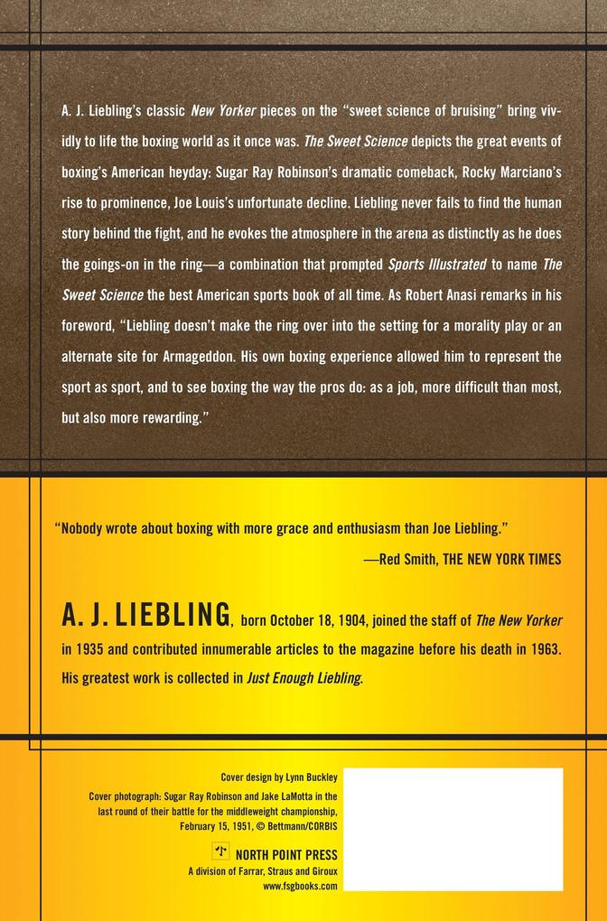 Weitere Ansicht: The Sweet Science | A. J. Liebling