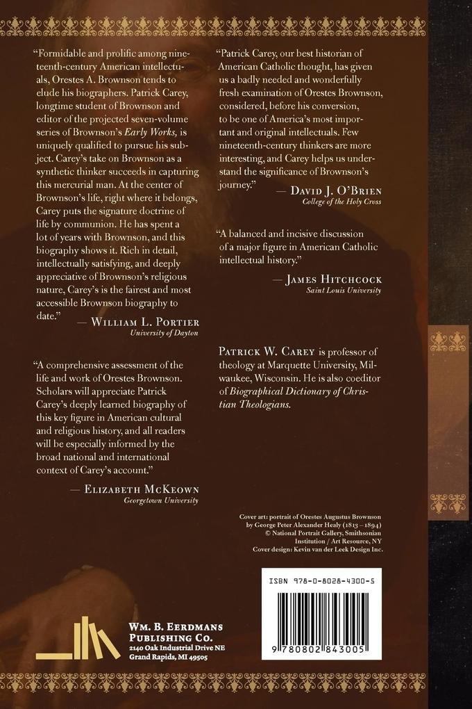 Weitere Ansicht: Orestes A. Brownson | Patrick W. Carey