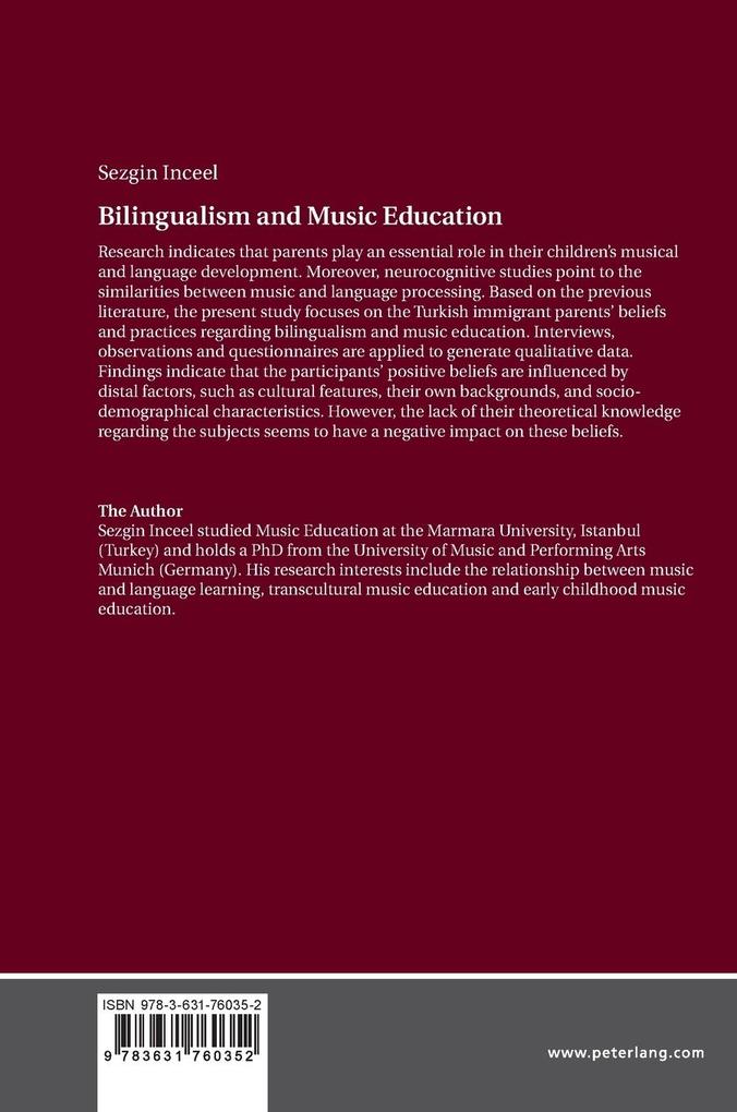 Weitere Ansicht: Bilingualism and Music Education | Sezgin Inceel