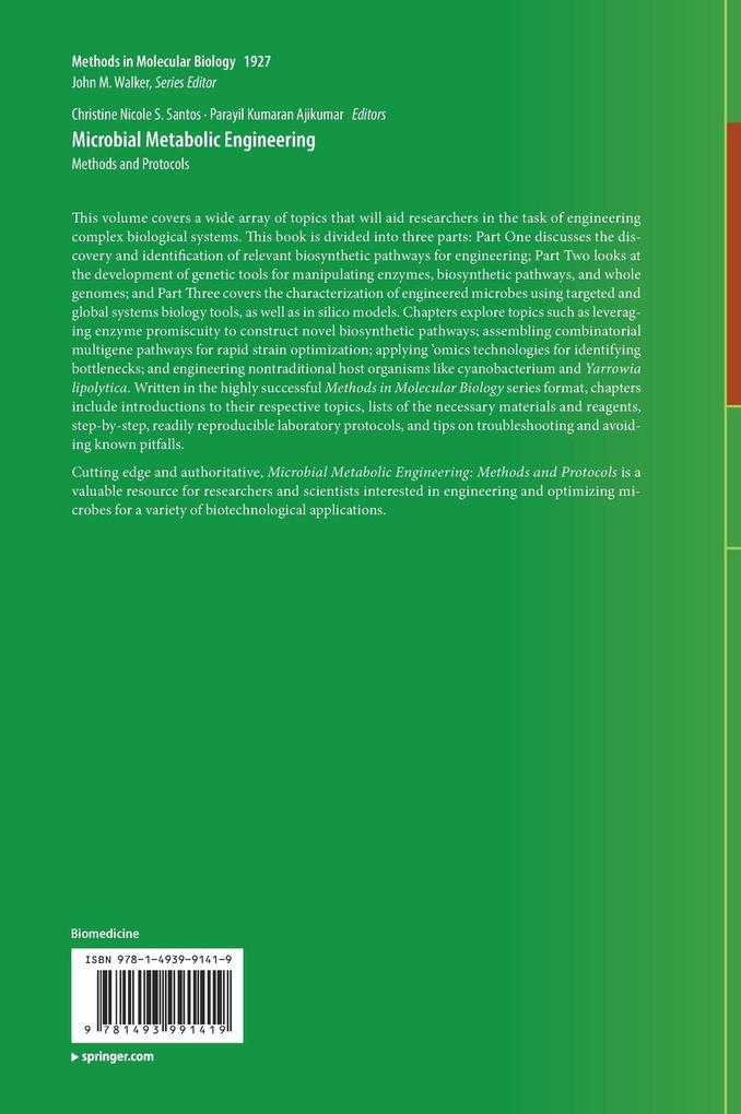 Weitere Ansicht: Microbial Metabolic Engineering
