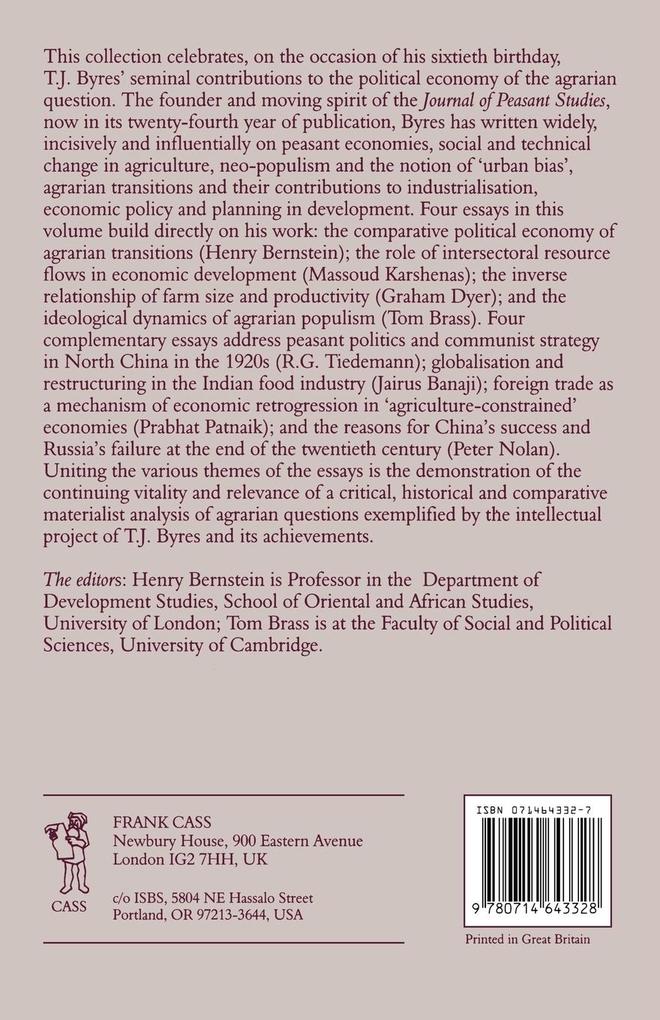 Weitere Ansicht: Agrarian Questions