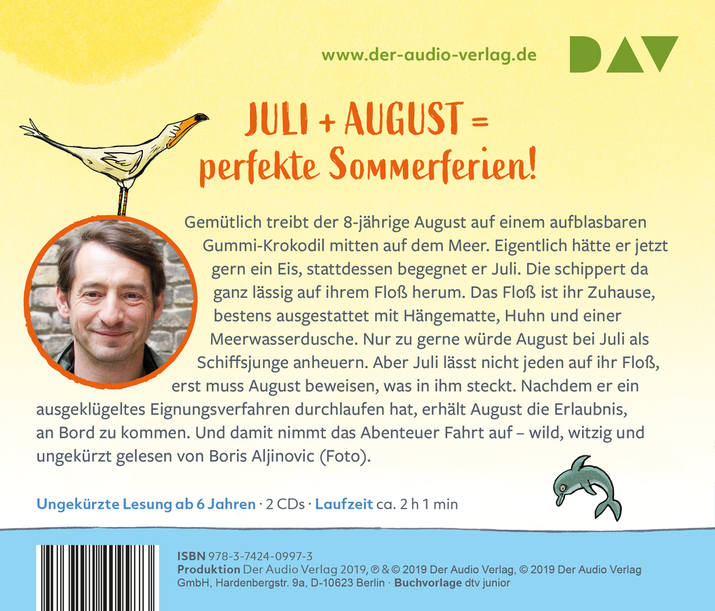 Weitere Ansicht: Juli und August - Krokodil über Bord!, 2 Audio-CDs | Alexander Von Knorre