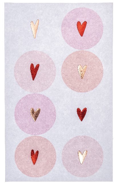 Weitere Ansicht: Sticker Liebe, Herzen, Rosa/Rot