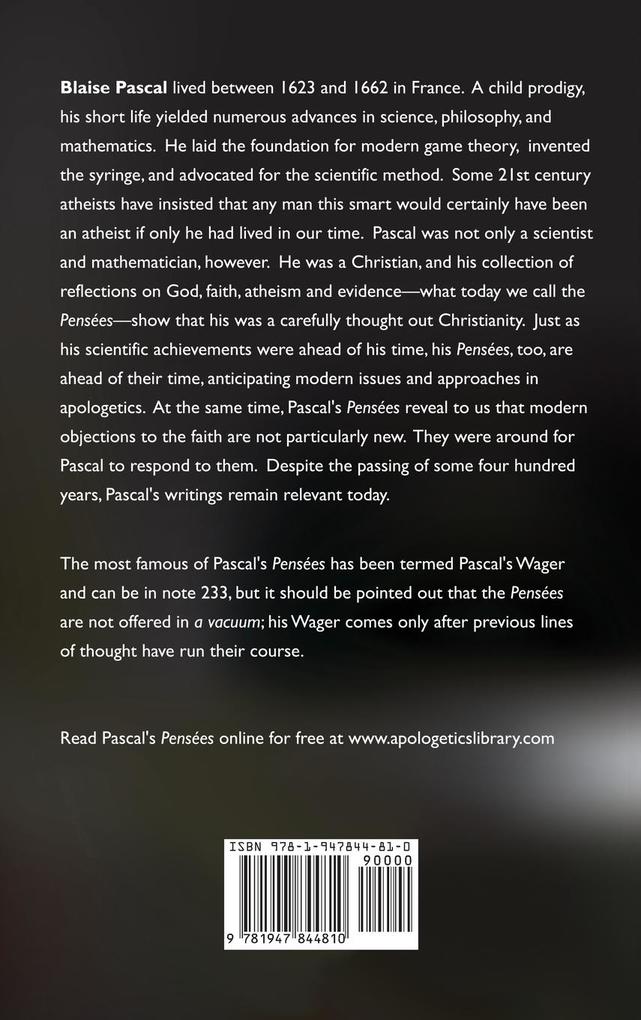 Weitere Ansicht: Pensees | Blaise Pascal