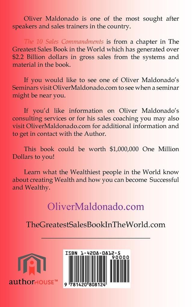 Weitere Ansicht: The 10 Sales Commandments | Oliver P. Maldonado
