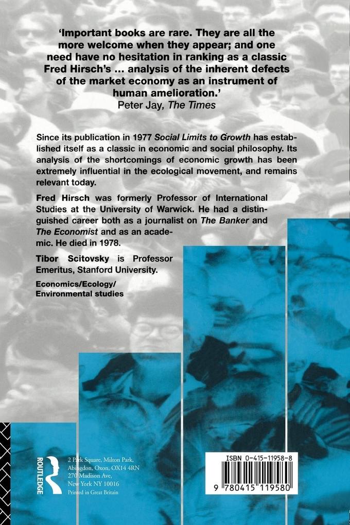 Weitere Ansicht: Social Limits to Growth | Fred Hirsch