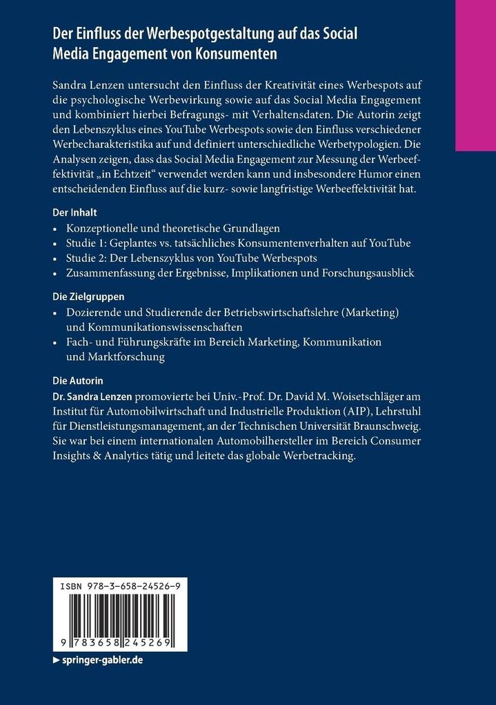 Weitere Ansicht: Der Einfluss der Werbespotgestaltung auf das Social Media Engagement von Konsumenten | Sandra Lenzen