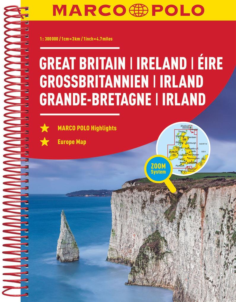 Produktbild: MARCO POLO ReiseAtlas Großbritannien, Irland 1:300 000 | Marco Polo Verlag