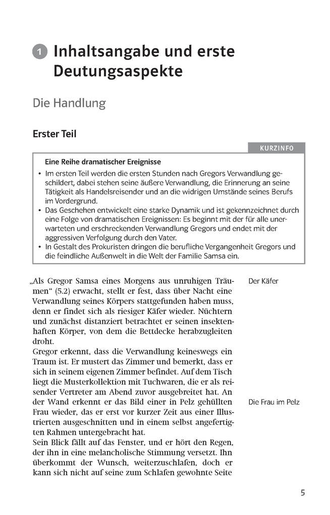 Weitere Ansicht: Lektürehilfen Franz Kafka, "Die Verwandlung". Interpretationshilfe für Oberstufe und Abitur