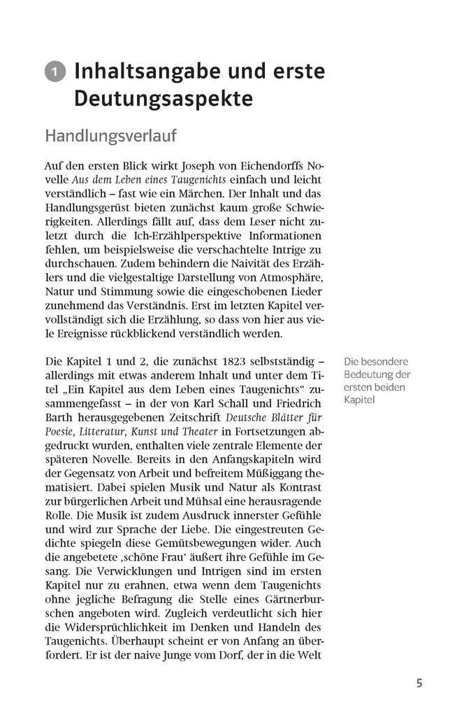 Weitere Ansicht: Lektürehilfen Joseph von Eichendorff, Aus dem Leben eines Taugenichts