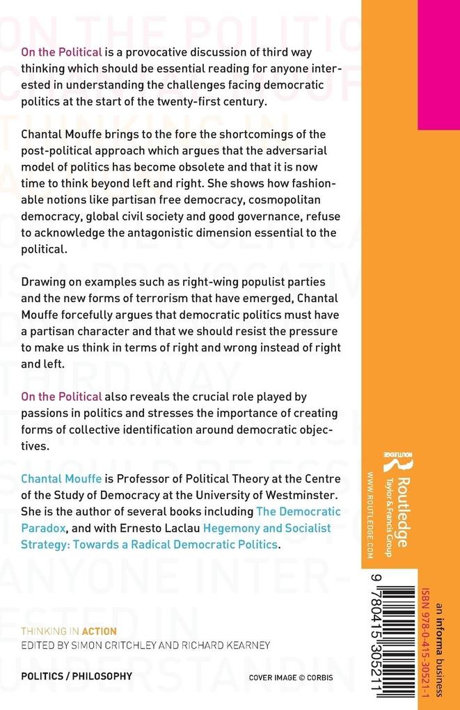 Weitere Ansicht: On the Political | Chantal Mouffe