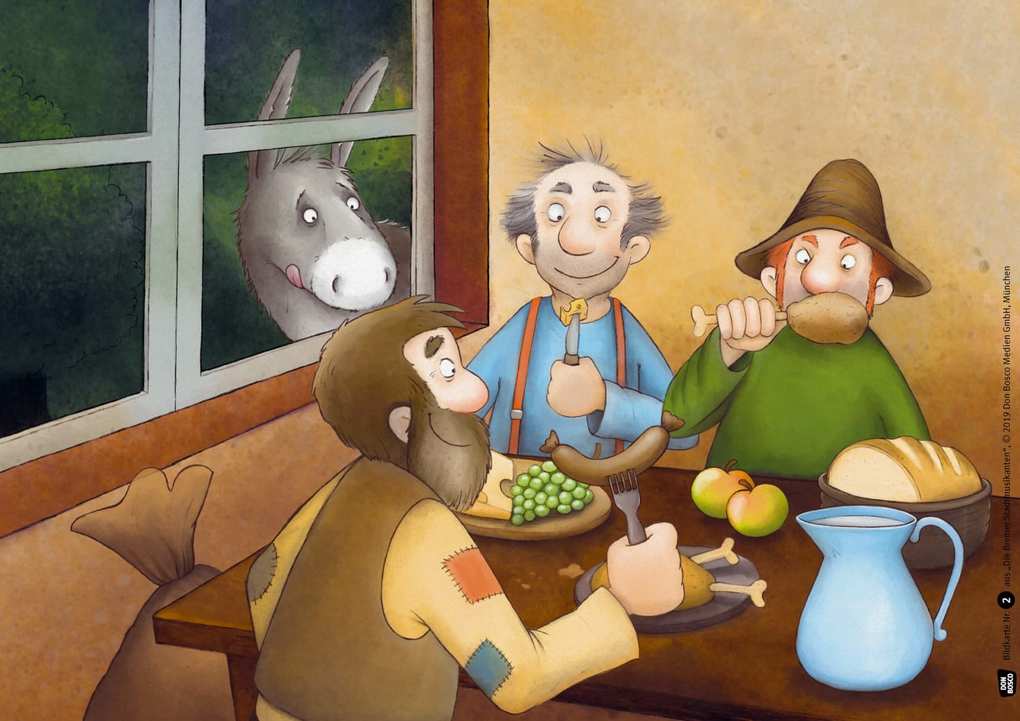 Weitere Ansicht: Die Bremer Stadtmusikanten. Kamishibai Bildkartenset. | Brüder Grimm, Jacob Grimm, Wilhelm Grimm