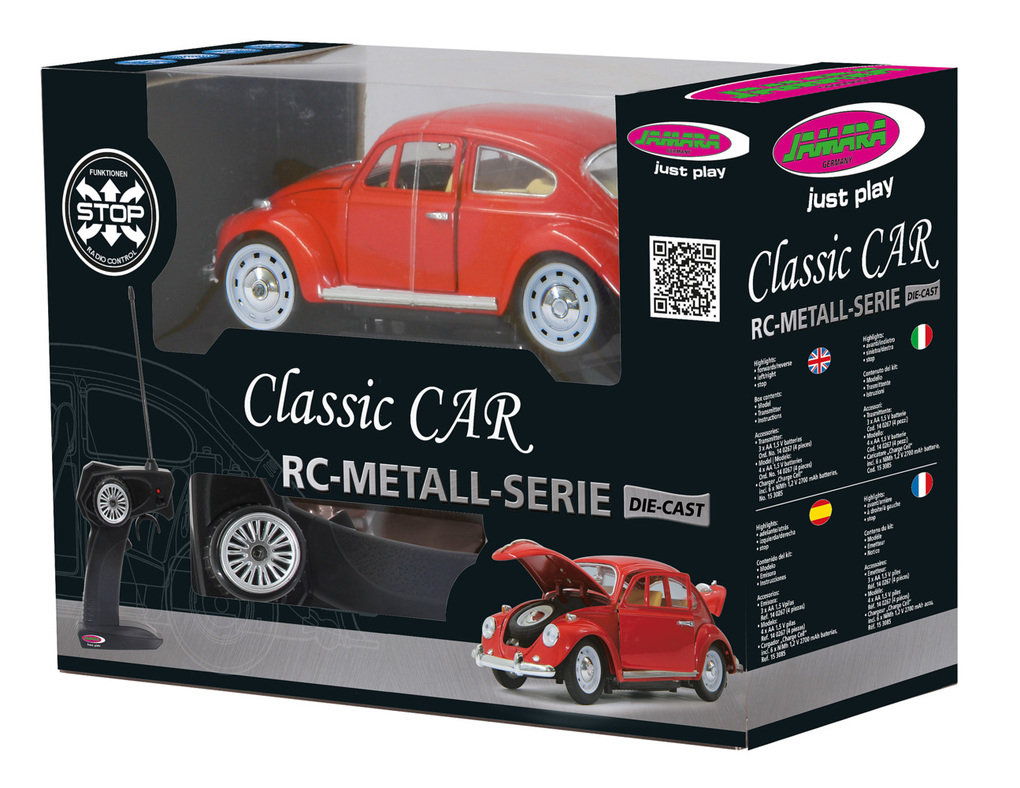 Weitere Ansicht: Jamara - Fahrzeug, VW Käfer 1:18 RC Die Cast Rot 27MHz