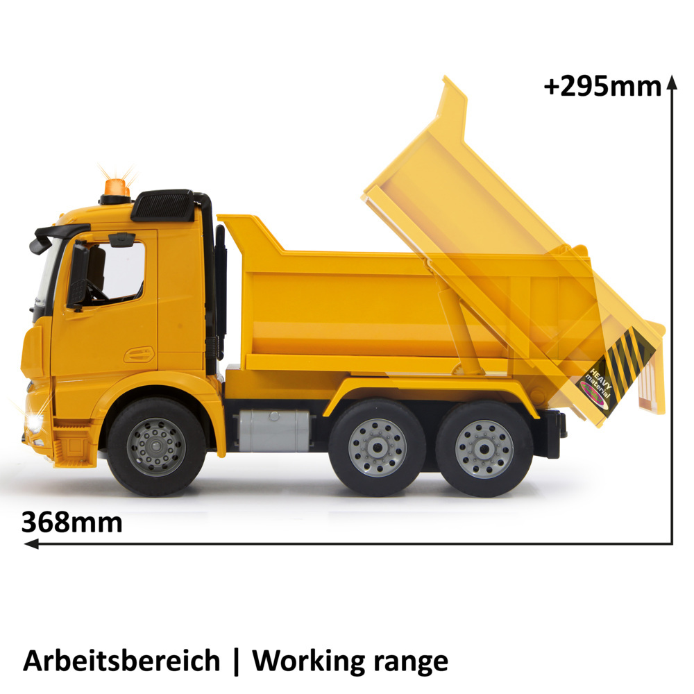 Weitere Ansicht: Jamara - Baufahrzeug, Muldenkipper Mercedes Arocs 2,4 GHz