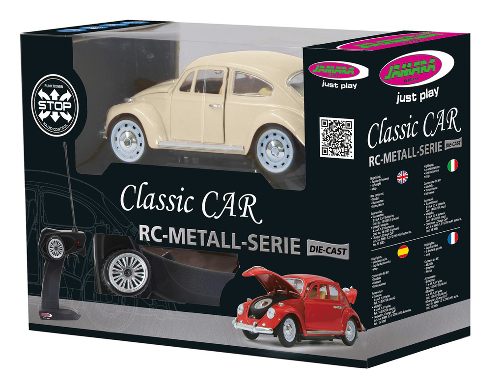 Weitere Ansicht: Jamara - Fahrzeug, VW Käfer 1:18 RC Die Cast creme weiß 40MHz