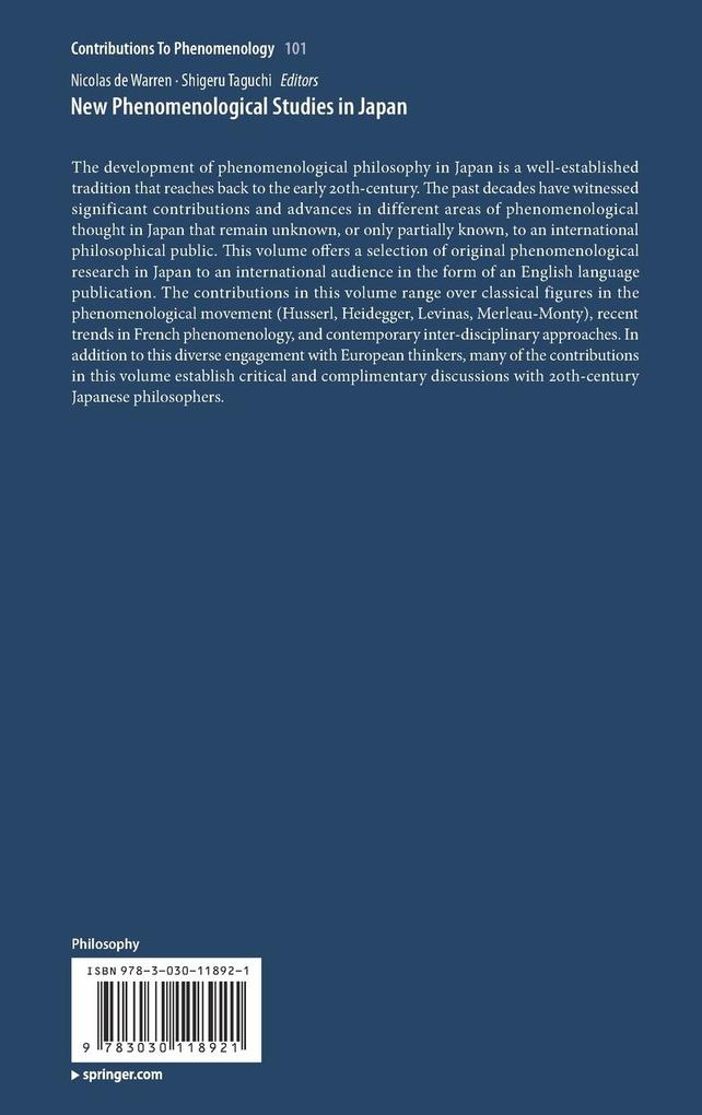 Weitere Ansicht: New Phenomenological Studies in Japan