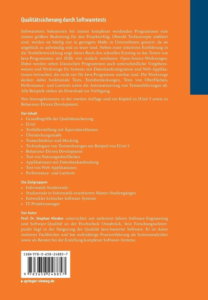 Weitere Ansicht: Qualitätssicherung durch Softwaretests | Stephan Kleuker