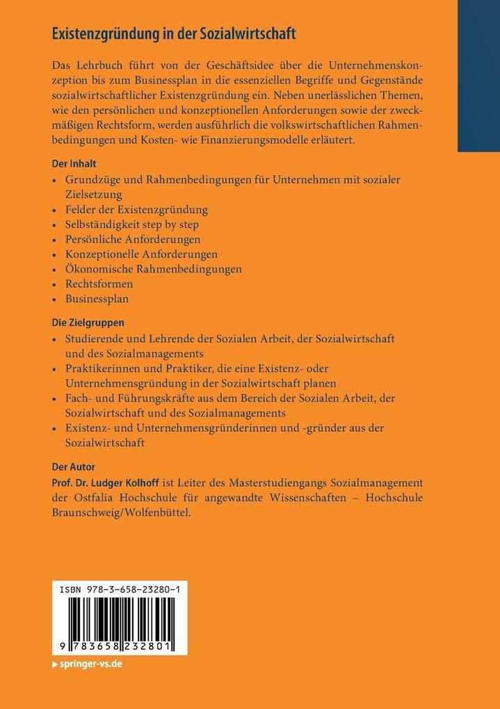 Weitere Ansicht: Existenzgründung in der Sozialwirtschaft | Ludger Kolhoff