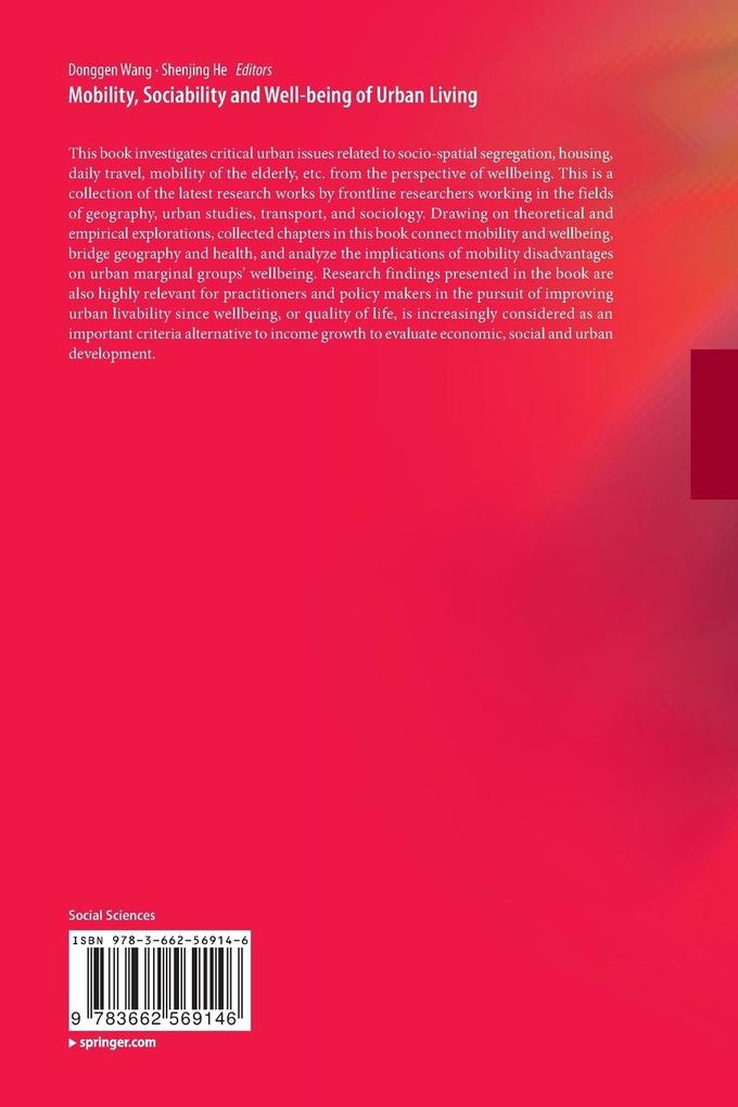 Weitere Ansicht: Mobility, Sociability and Well-being of Urban Living