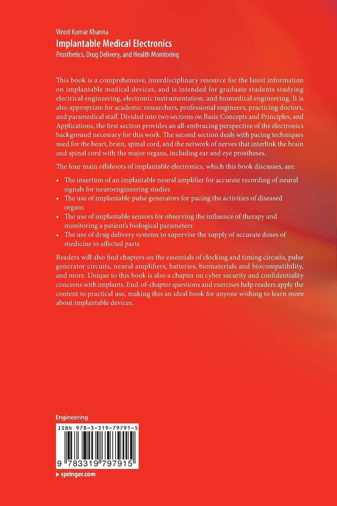 Weitere Ansicht: Implantable Medical Electronics | Vinod Kumar Khanna