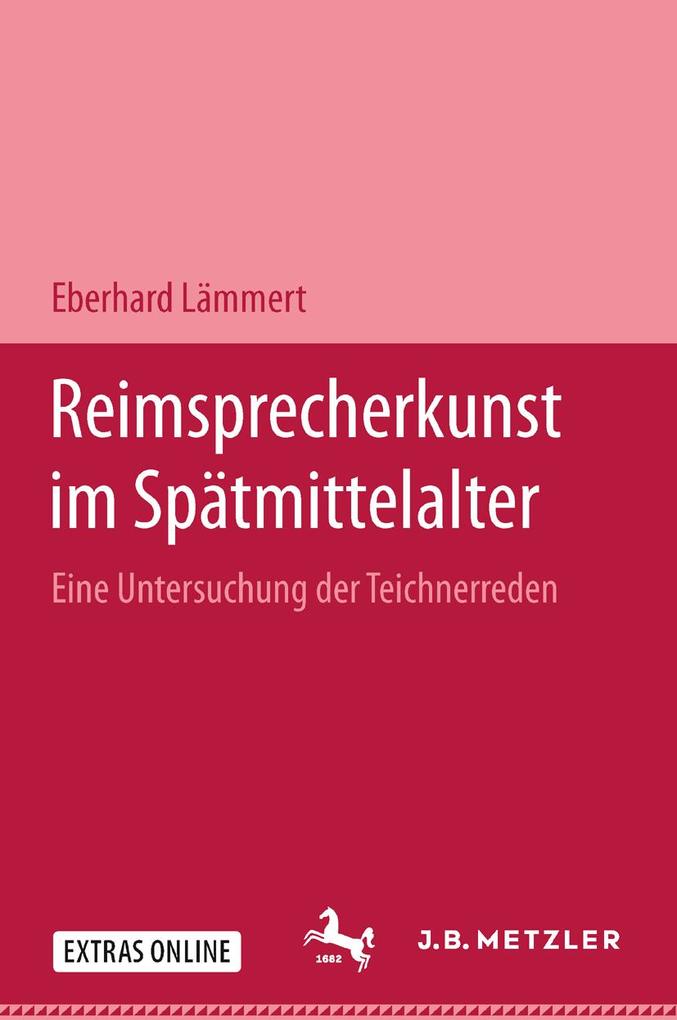 Produktbild: Reimsprecherkunst im Spätmittelalter | Eberhard Lämmert