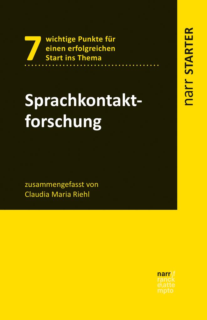 Produktbild: Sprachkontaktforschung | Claudia Maria Riehl