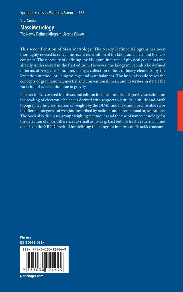 Weitere Ansicht: Mass Metrology | S. V. Gupta