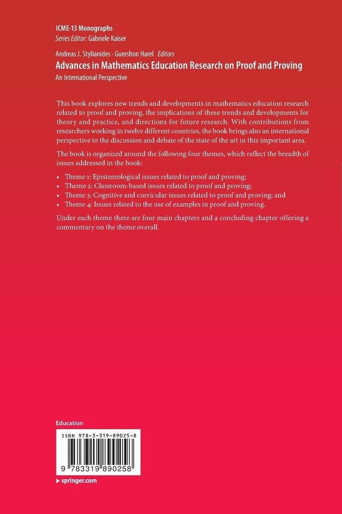 Weitere Ansicht: Advances in Mathematics Education Research on Proof and Proving