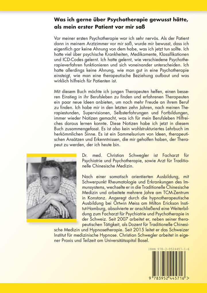 Weitere Ansicht: Was ich gerne über Psychotherapie gewusst hätte, als mein erster Patient vor mir saß | Christian Schwegler